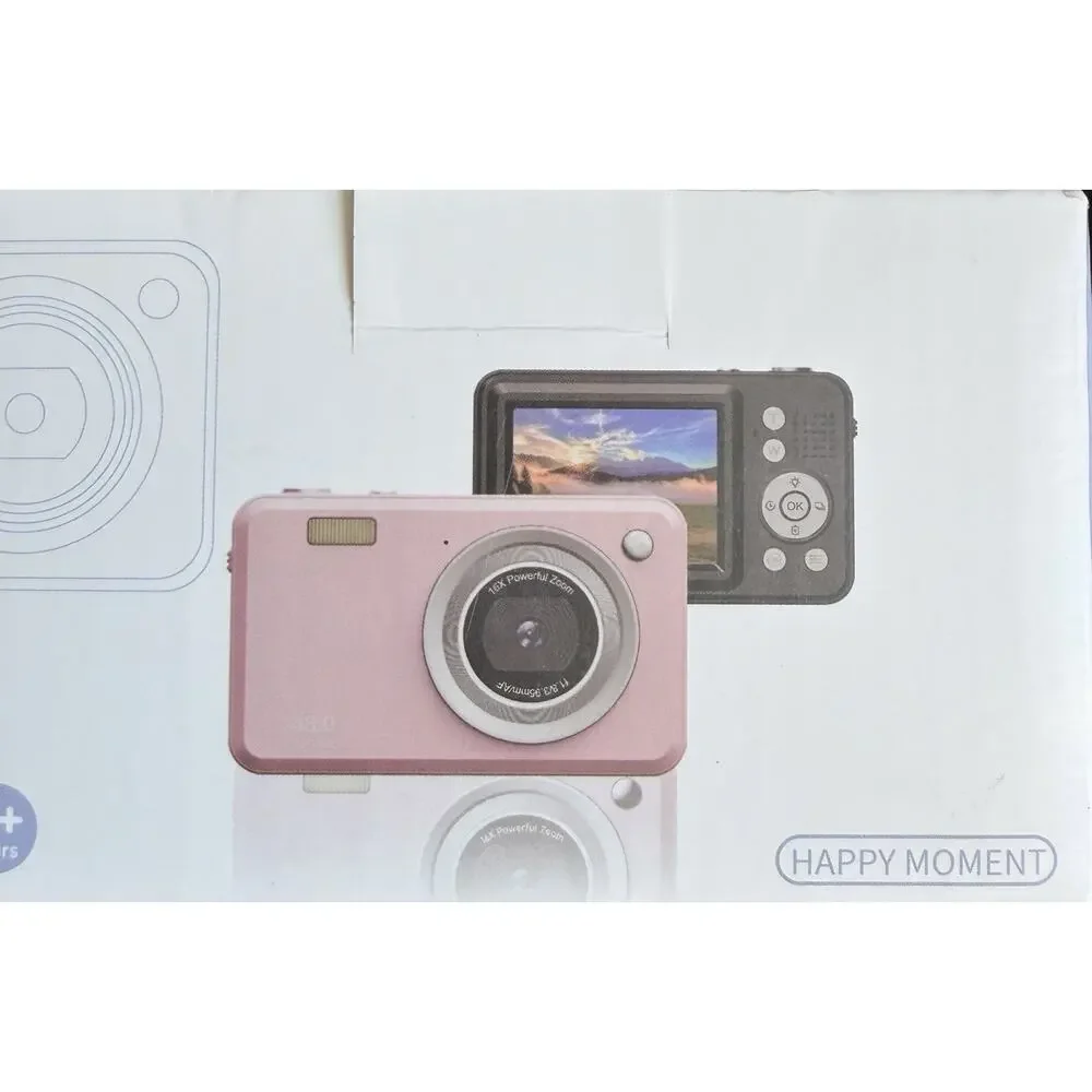 Multi-functional Kids Camera 2.4 Inch HD Screen 1080P Digital Camera Pink New
